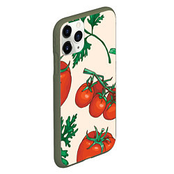 Чехол iPhone 11 Pro матовый Летние овощи, цвет: 3D-темно-зеленый — фото 2