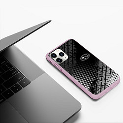 Чехол iPhone 11 Pro матовый Subaru, цвет: 3D-розовый — фото 2