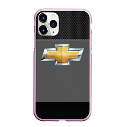 Чехол iPhone 11 Pro матовый CHEVROLET, цвет: 3D-розовый