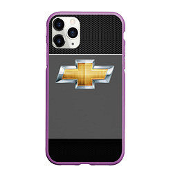 Чехол iPhone 11 Pro матовый CHEVROLET, цвет: 3D-фиолетовый