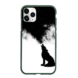 Чехол iPhone 11 Pro матовый Galaxy wolf, цвет: 3D-темно-зеленый