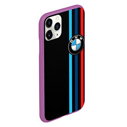 Чехол iPhone 11 Pro матовый BMW M SPORT CARBON, цвет: 3D-фиолетовый — фото 2