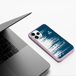 Чехол iPhone 11 Pro матовый Mitsubishi, цвет: 3D-розовый — фото 2