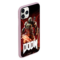 Чехол iPhone 11 Pro матовый Doom, цвет: 3D-розовый — фото 2