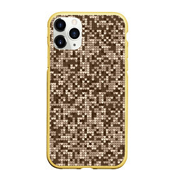 Чехол iPhone 11 Pro матовый ВЯЗАНЫЙ КАМУФЛЯЖ, цвет: 3D-желтый