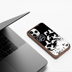 Чехол iPhone 11 Pro матовый LINKIN PARK 1, цвет: 3D-коричневый — фото 2