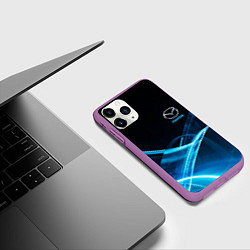 Чехол iPhone 11 Pro матовый MAZDA, цвет: 3D-фиолетовый — фото 2