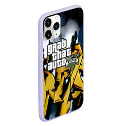 Чехол iPhone 11 Pro матовый GTA5, цвет: 3D-светло-сиреневый — фото 2