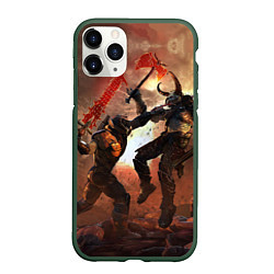 Чехол iPhone 11 Pro матовый Doom Eternal, цвет: 3D-темно-зеленый