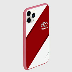 Чехол iPhone 11 Pro матовый TOYOTA, цвет: 3D-малиновый — фото 2