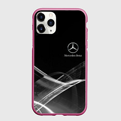 Чехол iPhone 11 Pro матовый MERCEDES, цвет: 3D-малиновый