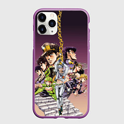 Чехол iPhone 11 Pro матовый Jo Jo, цвет: 3D-фиолетовый