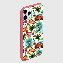 Чехол iPhone 11 Pro матовый Летнее Настроение, цвет: 3D-малиновый — фото 2