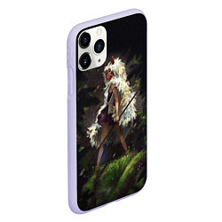 Чехол iPhone 11 Pro матовый Принцесса Мононоке, цвет: 3D-светло-сиреневый — фото 2