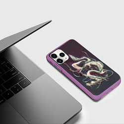 Чехол iPhone 11 Pro матовый Унесённые призраками, цвет: 3D-фиолетовый — фото 2