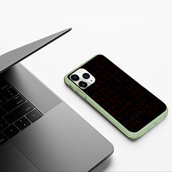 Чехол iPhone 11 Pro матовый Предатор Алфавит Z, цвет: 3D-салатовый — фото 2