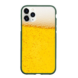 Чехол iPhone 11 Pro матовый Пиво, цвет: 3D-темно-зеленый