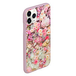 Чехол iPhone 11 Pro матовый Цветочное поле, цвет: 3D-розовый — фото 2
