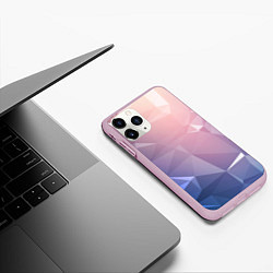 Чехол iPhone 11 Pro матовый ЭЛЕМЕНТЫ СВЕТА, цвет: 3D-розовый — фото 2