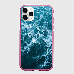 Чехол iPhone 11 Pro матовый Водная гладь, цвет: 3D-малиновый