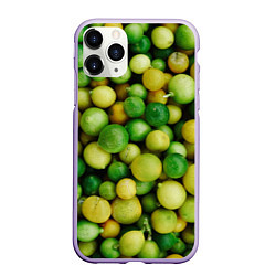 Чехол iPhone 11 Pro матовый Цытрусы, цвет: 3D-светло-сиреневый