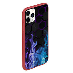 Чехол iPhone 11 Pro матовый Fire, цвет: 3D-красный — фото 2