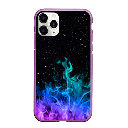 Чехол iPhone 11 Pro матовый Перламутровый огонь, цвет: 3D-фиолетовый