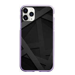 Чехол iPhone 11 Pro матовый Текстура, цвет: 3D-светло-сиреневый