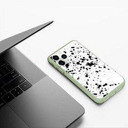 Чехол iPhone 11 Pro матовый Далматинец, цвет: 3D-салатовый — фото 2