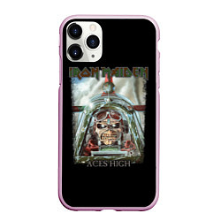 Чехол iPhone 11 Pro матовый Iron Maiden, цвет: 3D-розовый