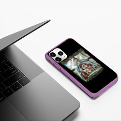 Чехол iPhone 11 Pro матовый Iron Maiden, цвет: 3D-фиолетовый — фото 2