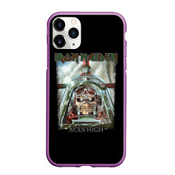 Чехол iPhone 11 Pro матовый Iron Maiden, цвет: 3D-фиолетовый