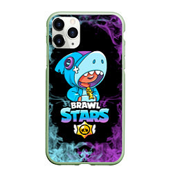 Чехол iPhone 11 Pro матовый Brawl Stars Leon Shark