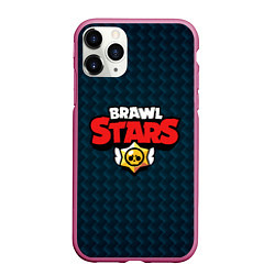 Чехол iPhone 11 Pro матовый Brawl S, цвет: 3D-малиновый