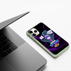 Чехол iPhone 11 Pro матовый BRAWL STARS DJ FRANK, цвет: 3D-салатовый — фото 2