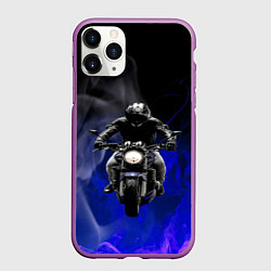 Чехол iPhone 11 Pro матовый МОТОЦИКЛЫ, цвет: 3D-фиолетовый