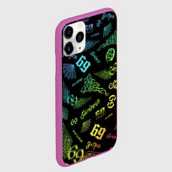 Чехол iPhone 11 Pro матовый 6IX9INE, цвет: 3D-фиолетовый — фото 2