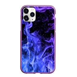 Чехол iPhone 11 Pro матовый ОГОНЬ, цвет: 3D-фиолетовый