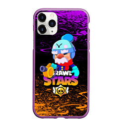 Чехол iPhone 11 Pro матовый BRAWL STARS GALE, цвет: 3D-фиолетовый