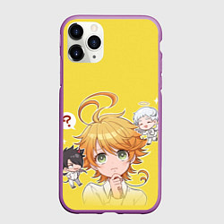 Чехол iPhone 11 Pro матовый Обещанный Неверленд, цвет: 3D-фиолетовый