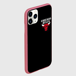 Чехол iPhone 11 Pro матовый CHICAGO BULLS, цвет: 3D-малиновый — фото 2