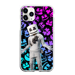 Чехол iPhone 11 Pro матовый FORTNITE x MARSHMELLO, цвет: 3D-белый