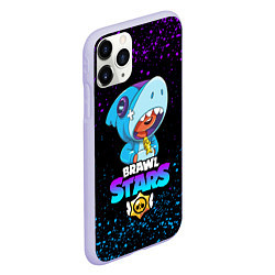 Чехол iPhone 11 Pro матовый BRAWL STARS LEON SHARK, цвет: 3D-светло-сиреневый — фото 2