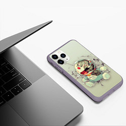 Чехол iPhone 11 Pro матовый Doraeman, цвет: 3D-серый — фото 2