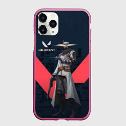 Чехол iPhone 11 Pro матовый CYPHER VALORANT, цвет: 3D-малиновый