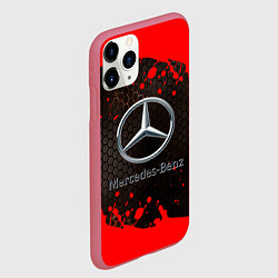 Чехол iPhone 11 Pro матовый МЕРСЕДЕС, цвет: 3D-малиновый — фото 2