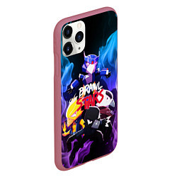 Чехол iPhone 11 Pro матовый Brawl Stars CROW, цвет: 3D-малиновый — фото 2