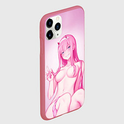 Чехол iPhone 11 Pro матовый DARLING IN THE FRANXX, цвет: 3D-малиновый — фото 2