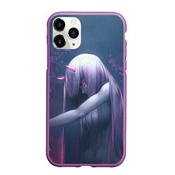 Чехол iPhone 11 Pro матовый DARLING IN THE FRANXX, цвет: 3D-фиолетовый