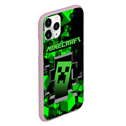 Чехол iPhone 11 Pro матовый Minecraft, цвет: 3D-розовый — фото 2